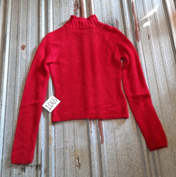 VINTAGE Zippered Turtleneck Braided Knit Energie Sweater - Picture 4 of 15